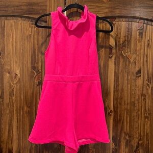 DO+BE hot pink ruffle romper